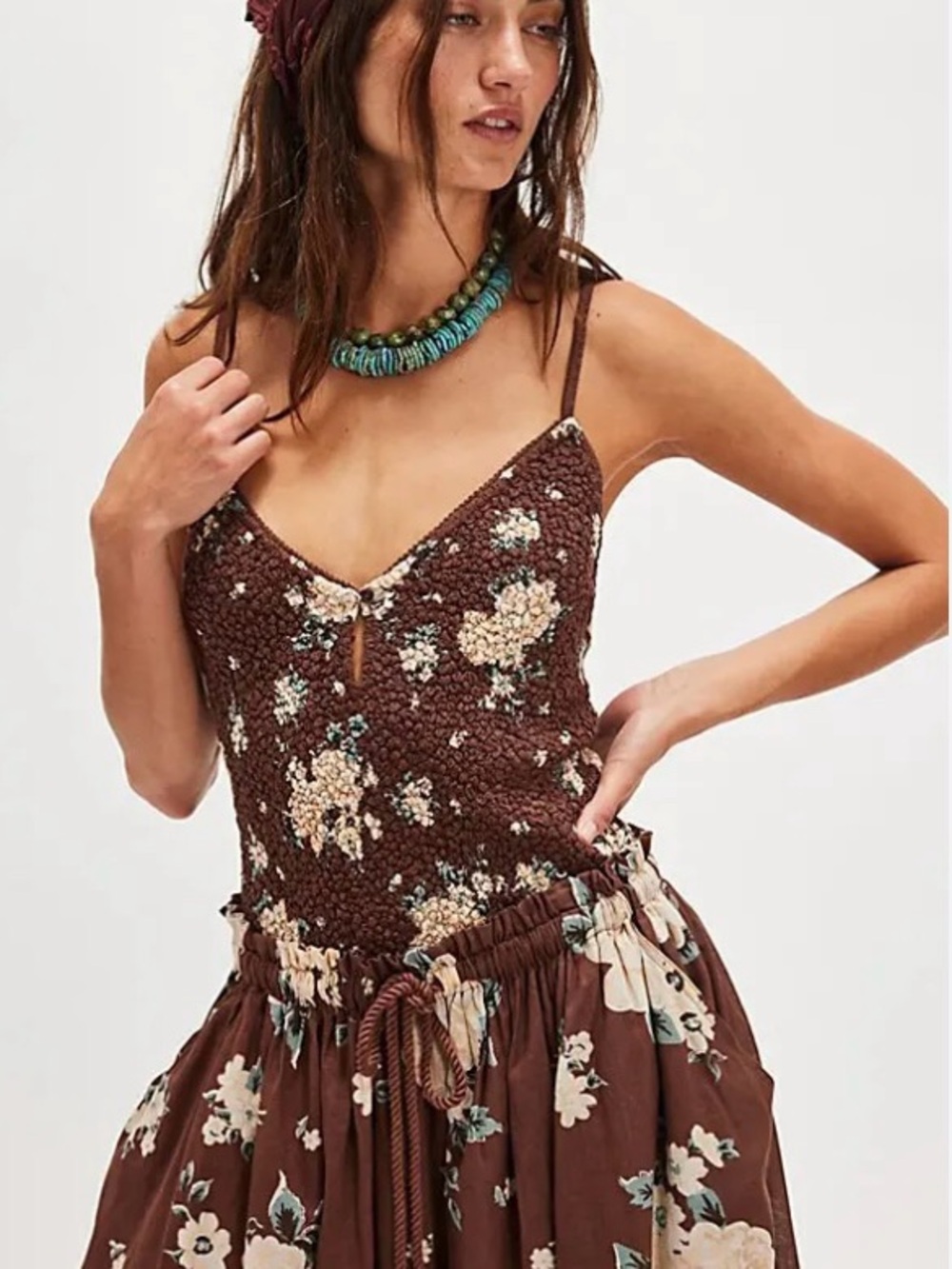 Free People Seaside Rose Skirt Set